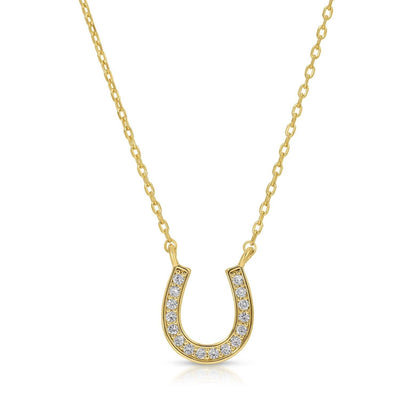 Pave Horseshoe Necklace