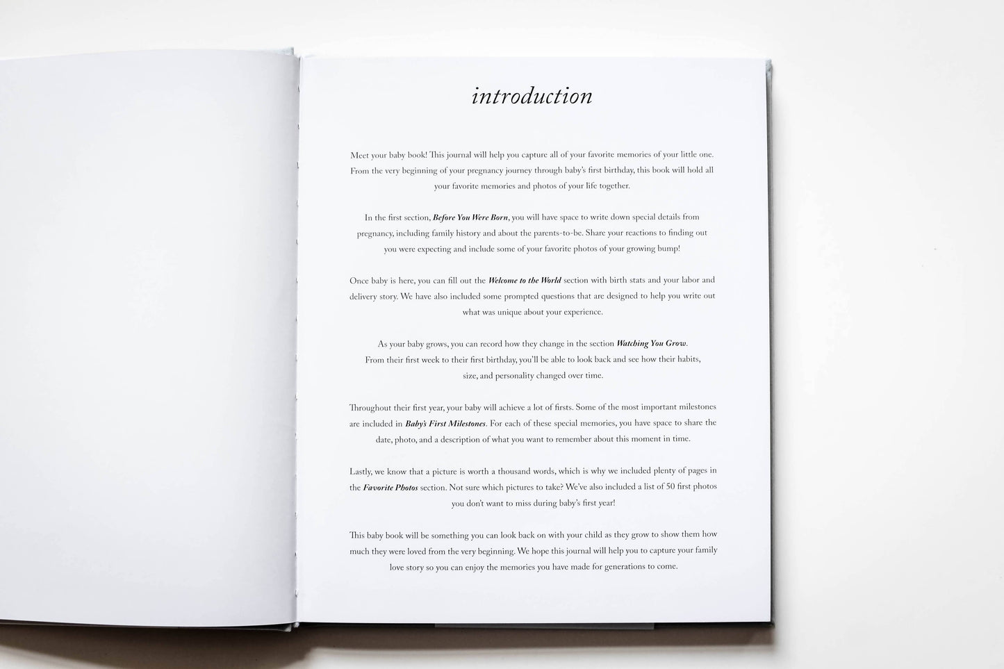 Cream Baby's First Year Memory Book & Photo Album