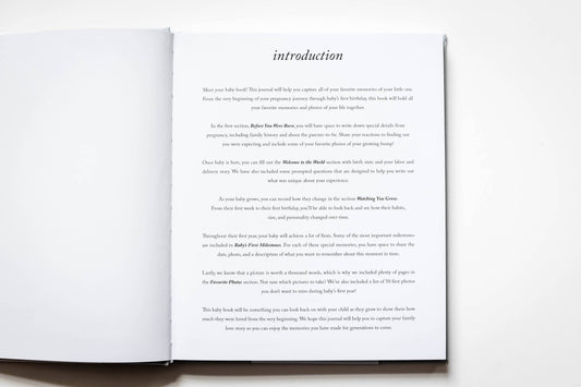 Cream Baby's First Year Memory Book & Photo Album