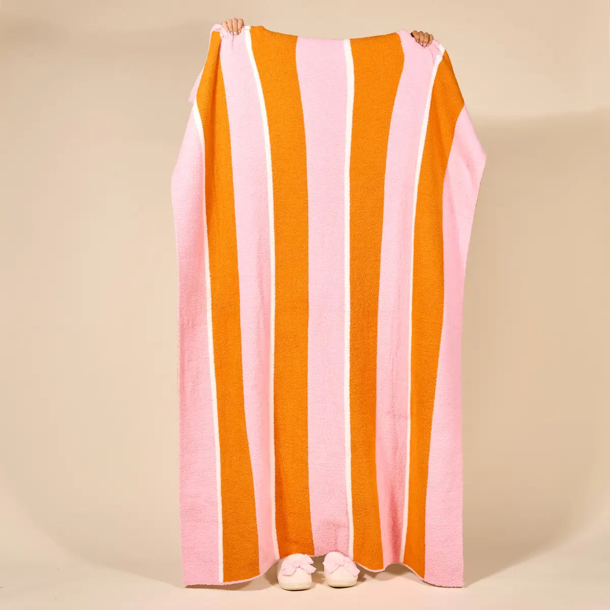 Sicily Stripes Pink Cozy Dreams Luxe Blanket