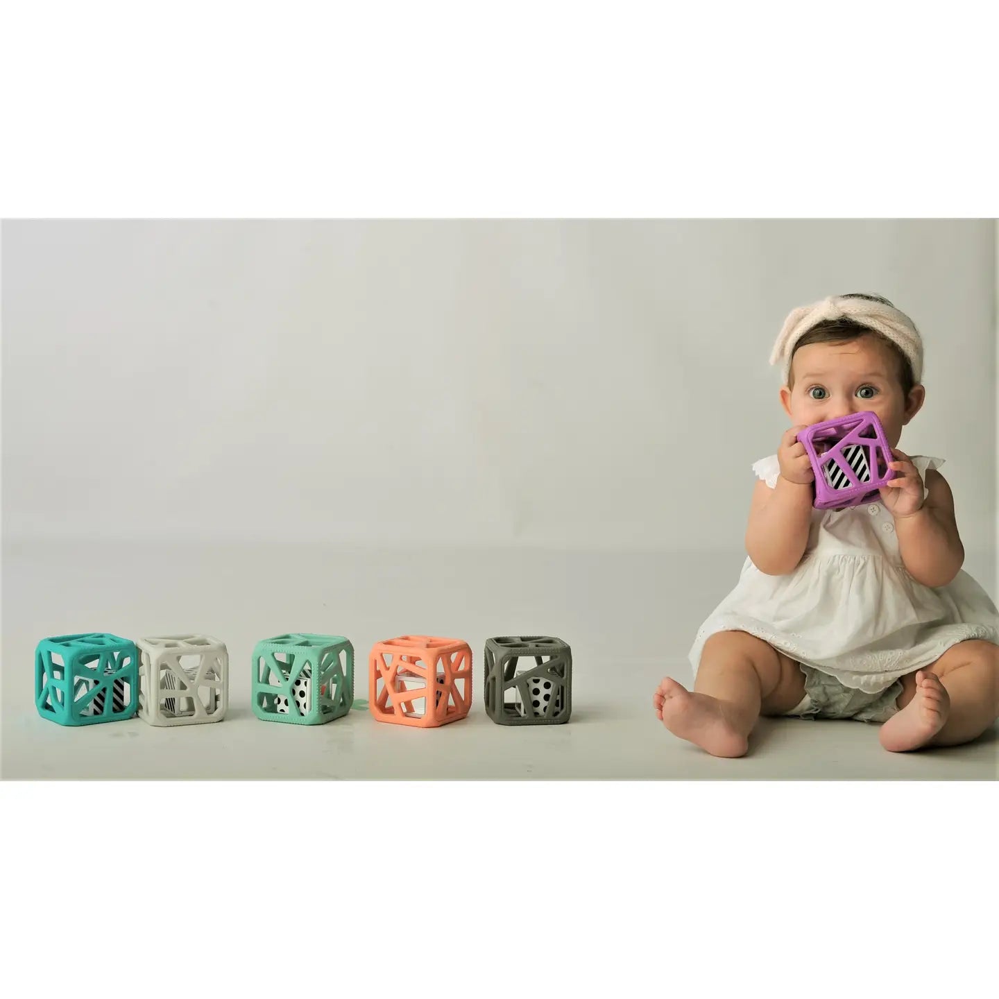 Chew Cube - Silicone Teether Rattle