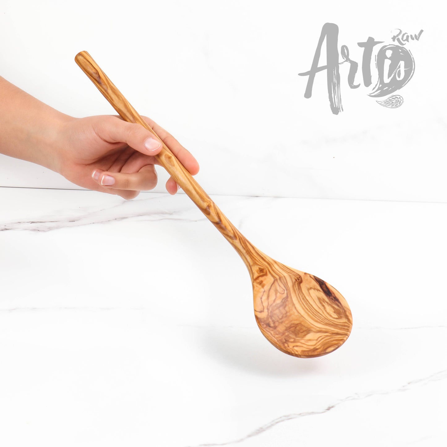 Olive Wood Cooking Spoon – Handmade Kitchen Utensil