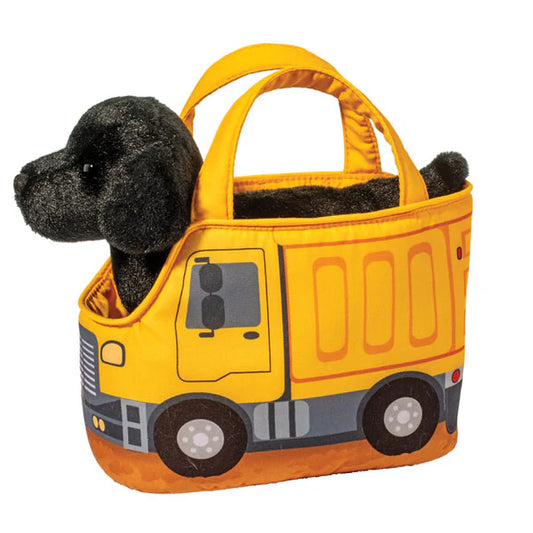 Douglas® Sassy Pet Sak Construction Tote with Black Labrador Plush