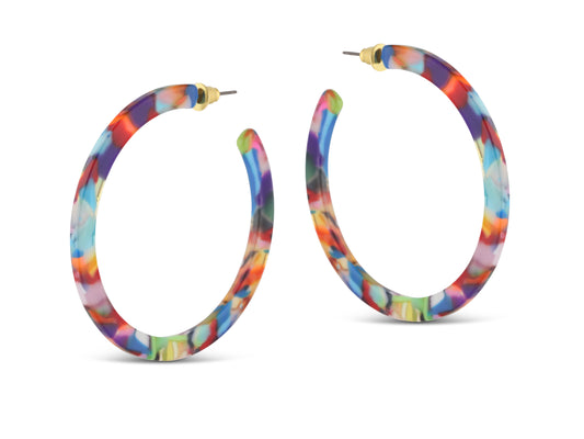 Confetti Resin Hoop Earrings