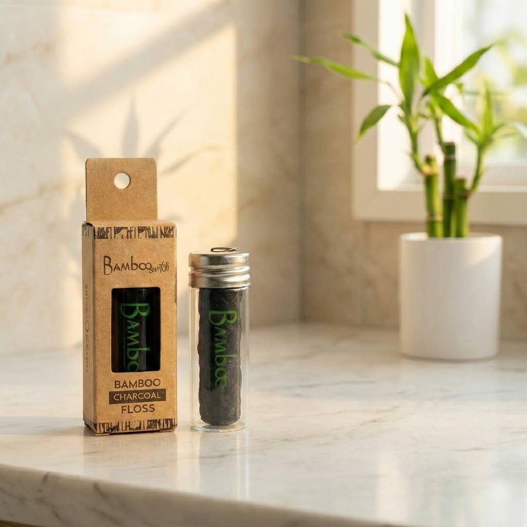 Vegan Bamboo Floss Charcoal Infused