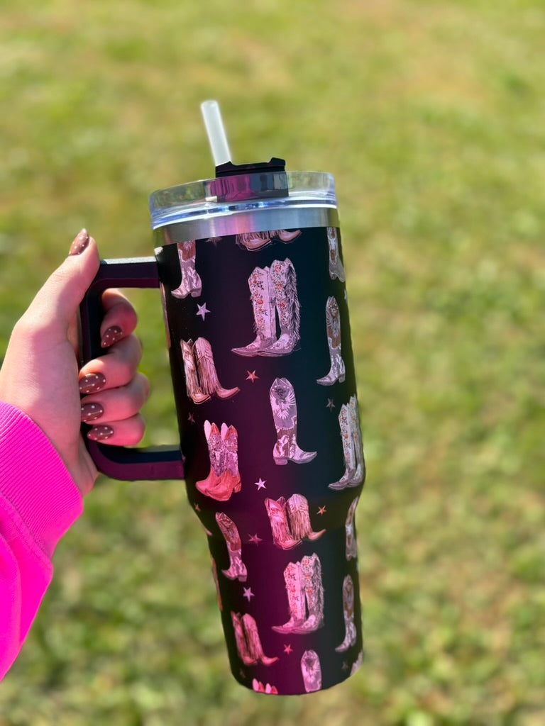 Black Boots 40oz Stainless Steel Tumbler