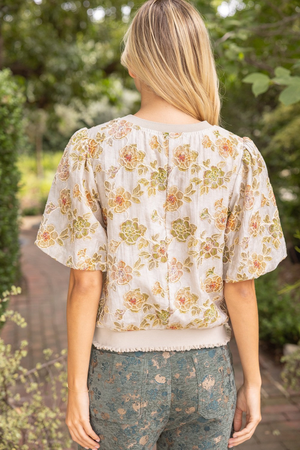The Autumn Garden Embroidered Floral Top