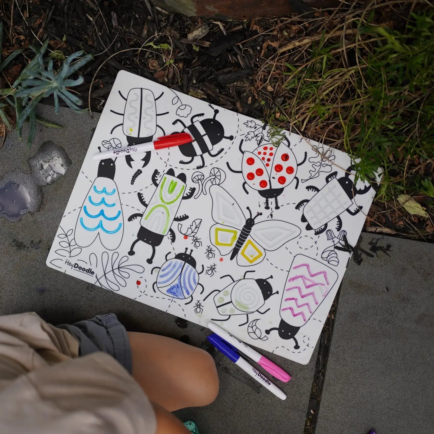 Busy Bugs Sensory Coloring  & Doodle Mat