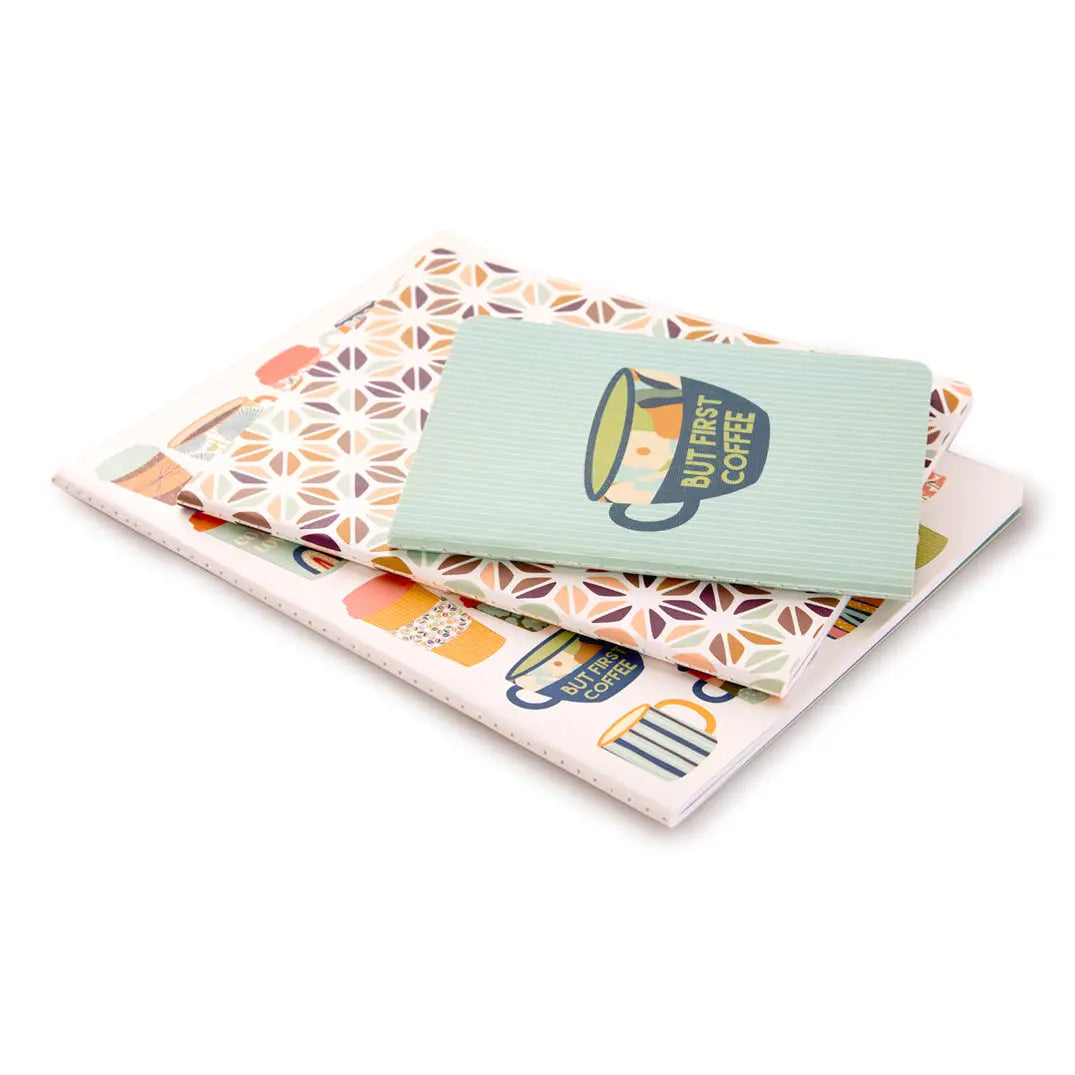 But First Coffee Stitched Notebook Set