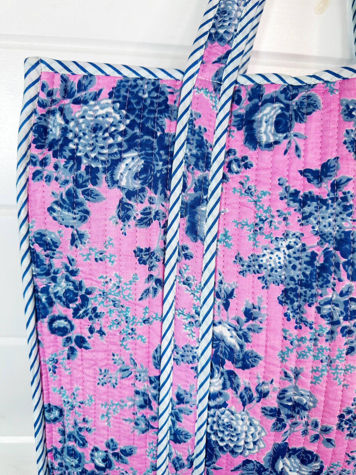 Quilted Tote Bags | Cottage Floral Bag | Tote Beach Bags