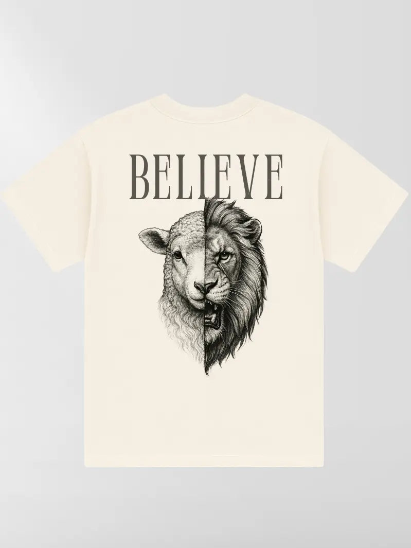 Believe Tee – Lamb & Lion Edition