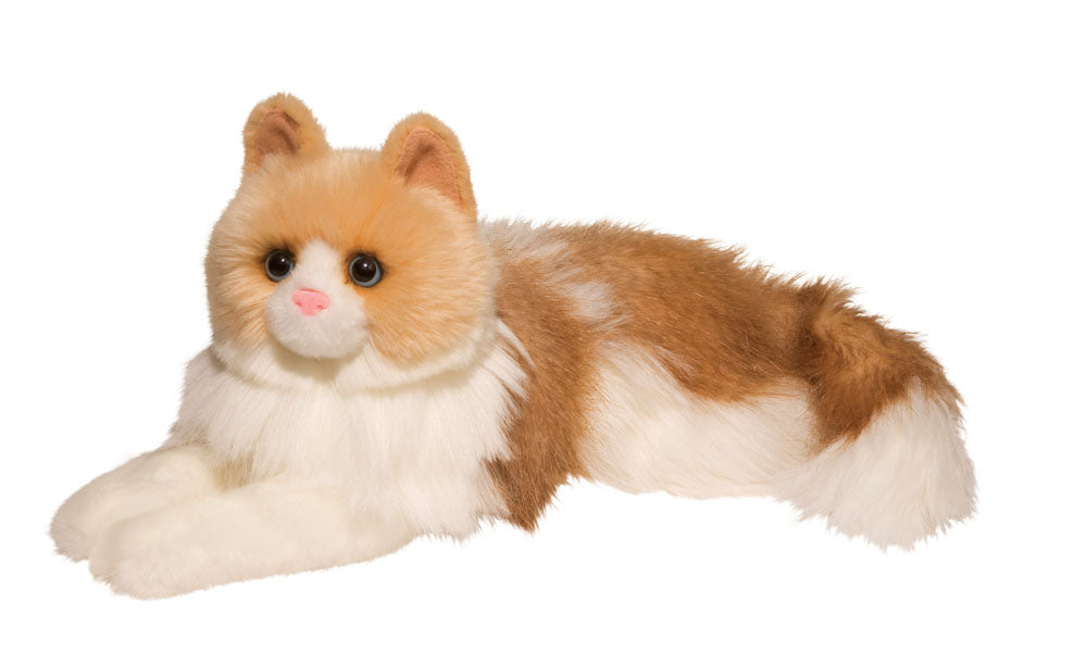 Douglas Kiki Ragdoll Cat plush stuffed animal with cream and white long-haired fur