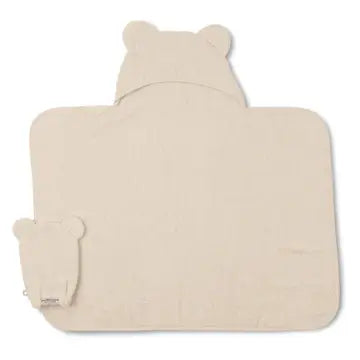 Linen Hooded Towel + Wash Mitt Set