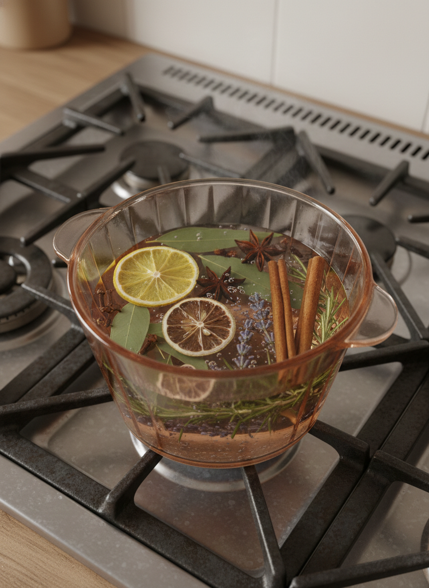 Blush Glass Stovetop Simmer Pot