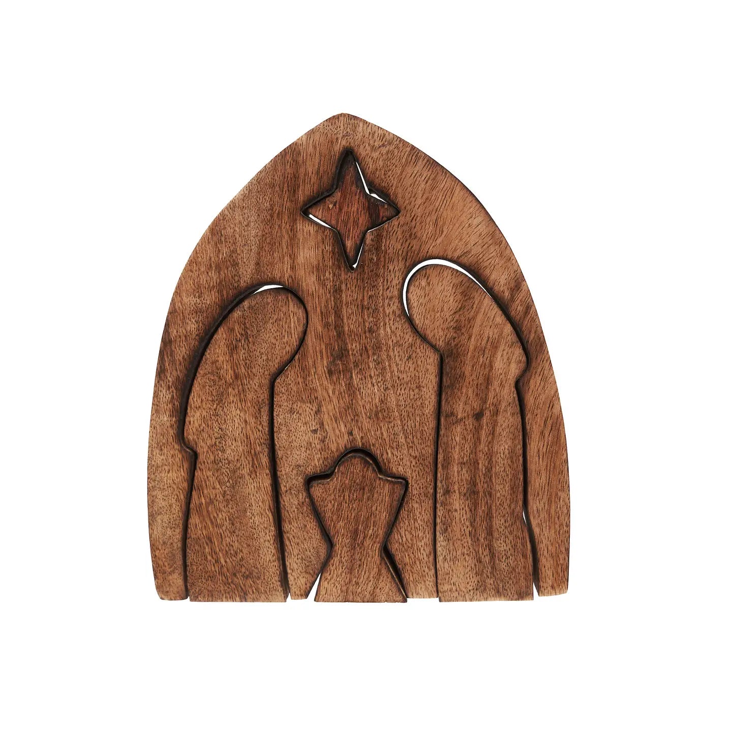 Christmas Nativity Wood Puzzle Decorative Figurine