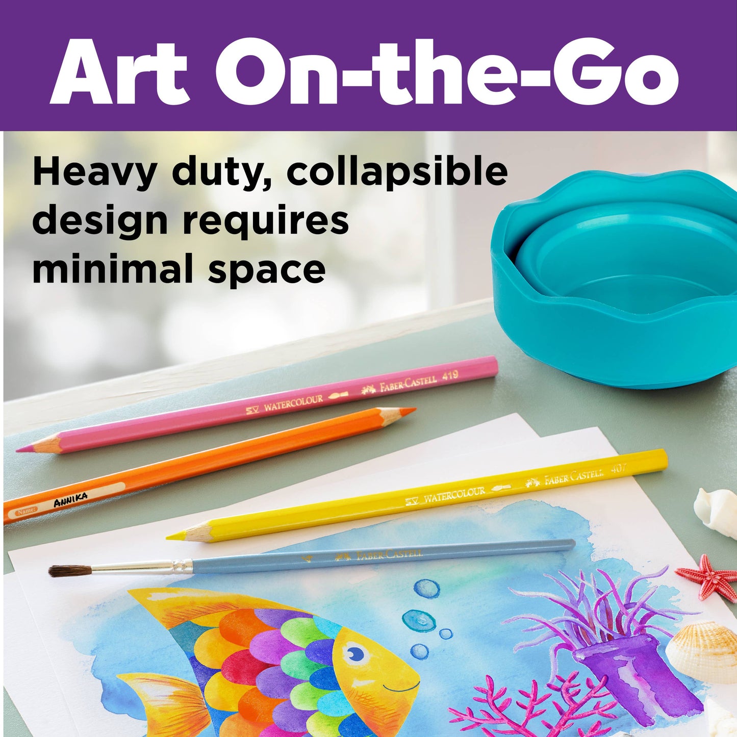 Clic & Go Collapsable Water Cup for Painting