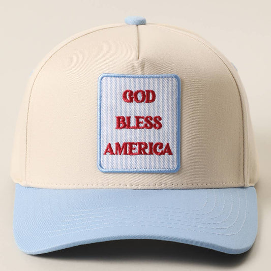 GOD BLESS AMERICA TRUCKER HAT