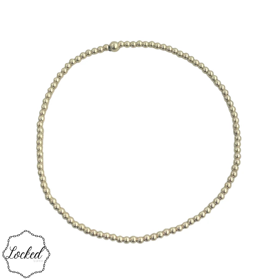 Classic 2MM | Gold Filled Beaded Bracelet