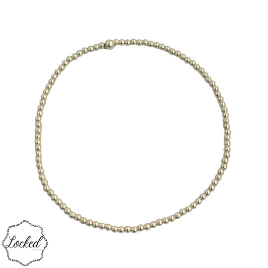 Classic 2MM | Gold Filled Beaded Bracelet