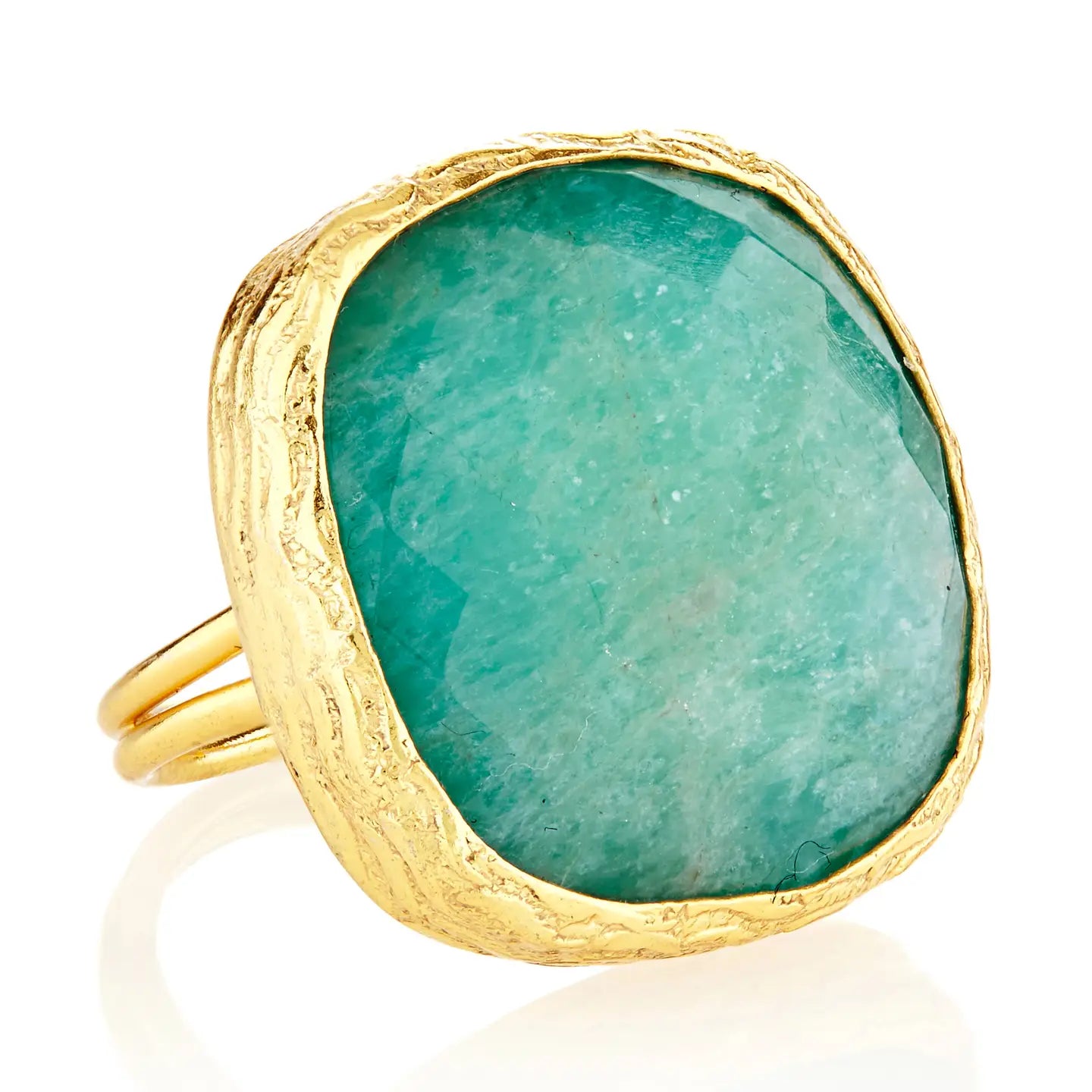 Elyssa Bass Designs Amazonite Large Square Gemstone Ring