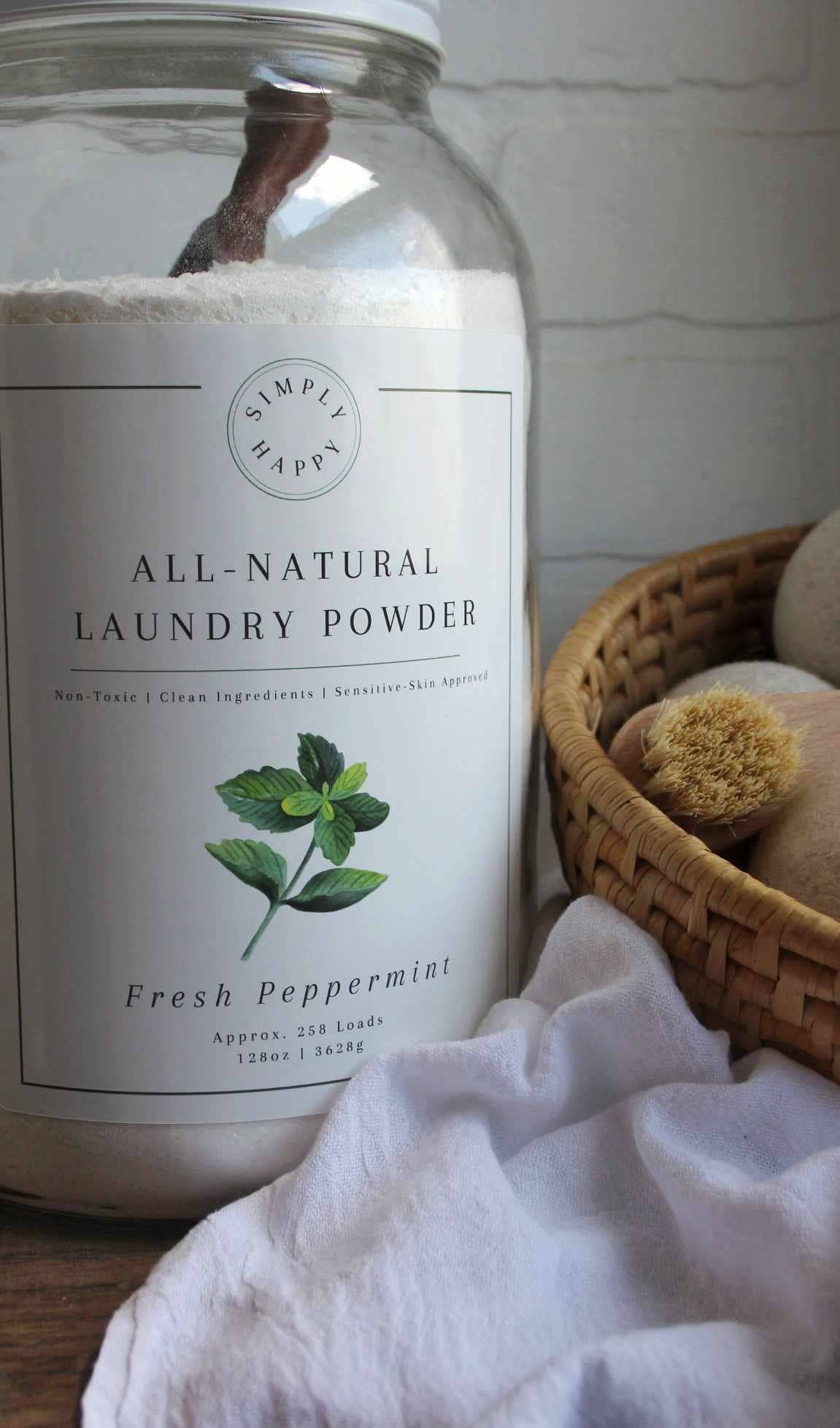 Fresh Peppermint All-Natural Laundry Powder
