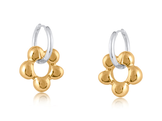 Sakura Daisy Hoop Earrings