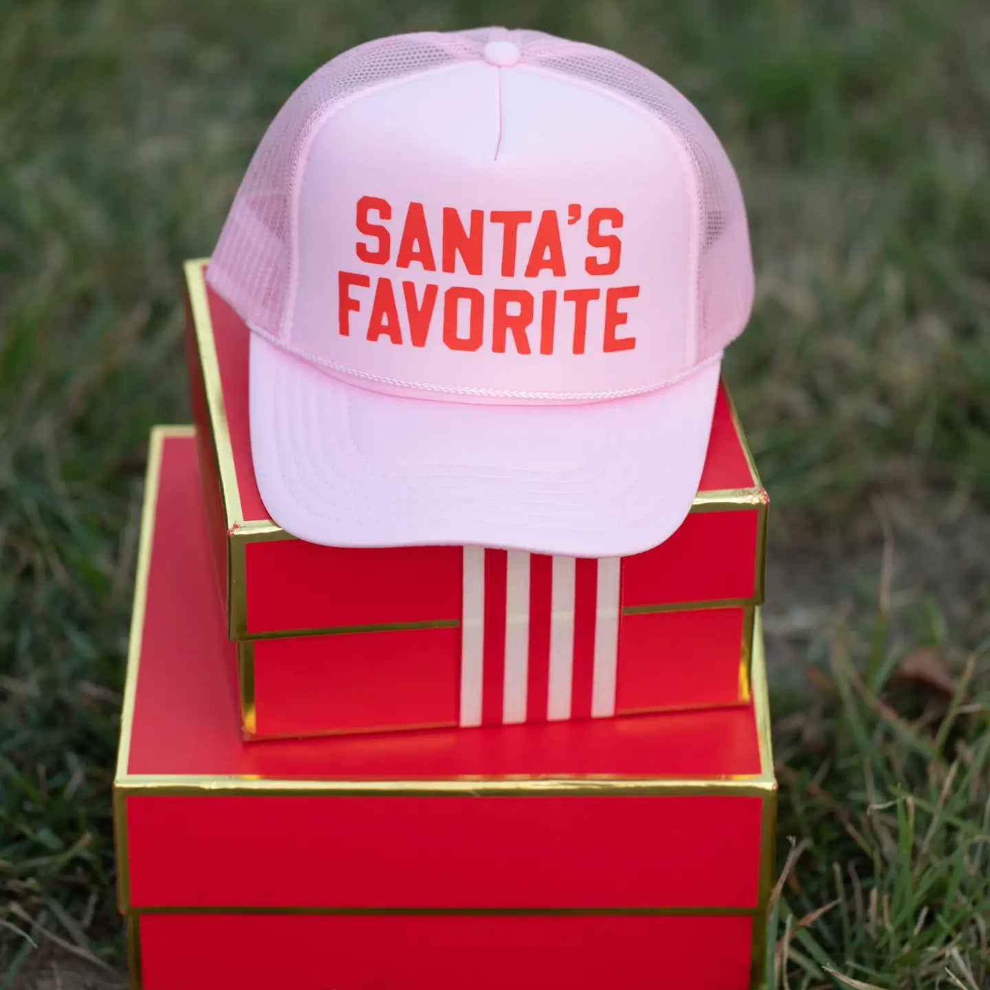 Pink Santa's Favorite Trucker Hat