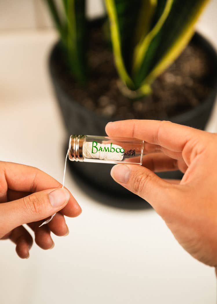 Vegan Bamboo Floss Charcoal Infused