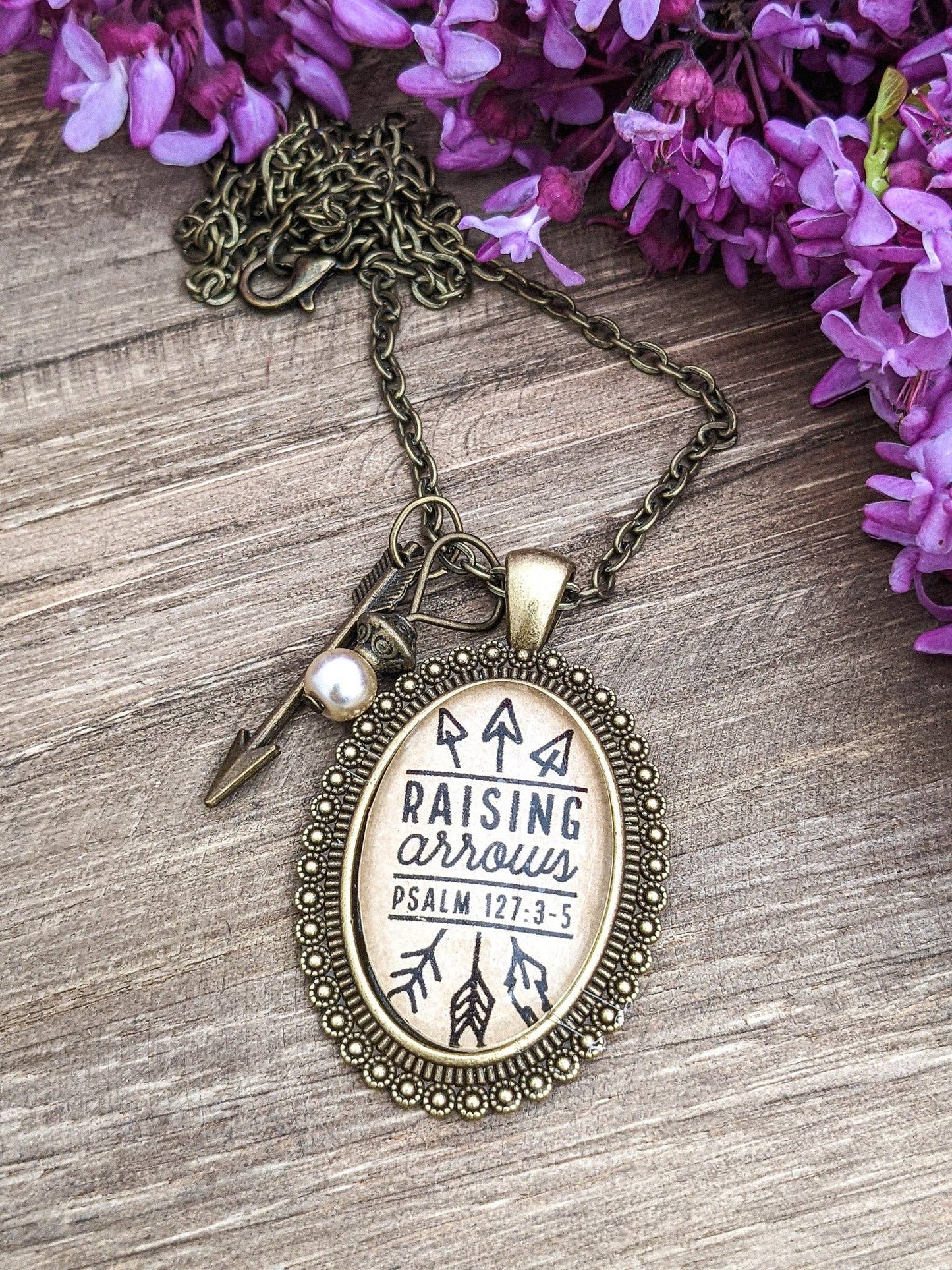Raising Arrows Psalm 127 3-5 necklace