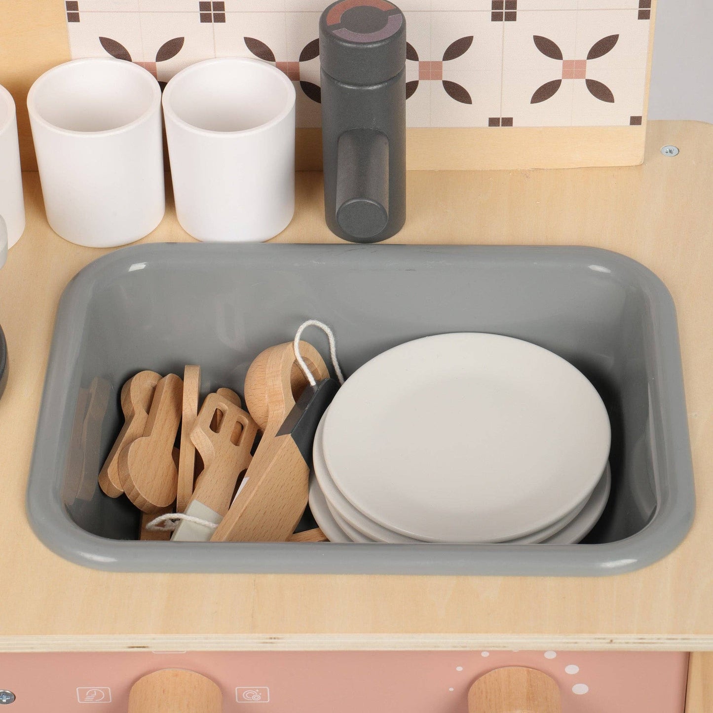 Wooden Play Kitchen Set