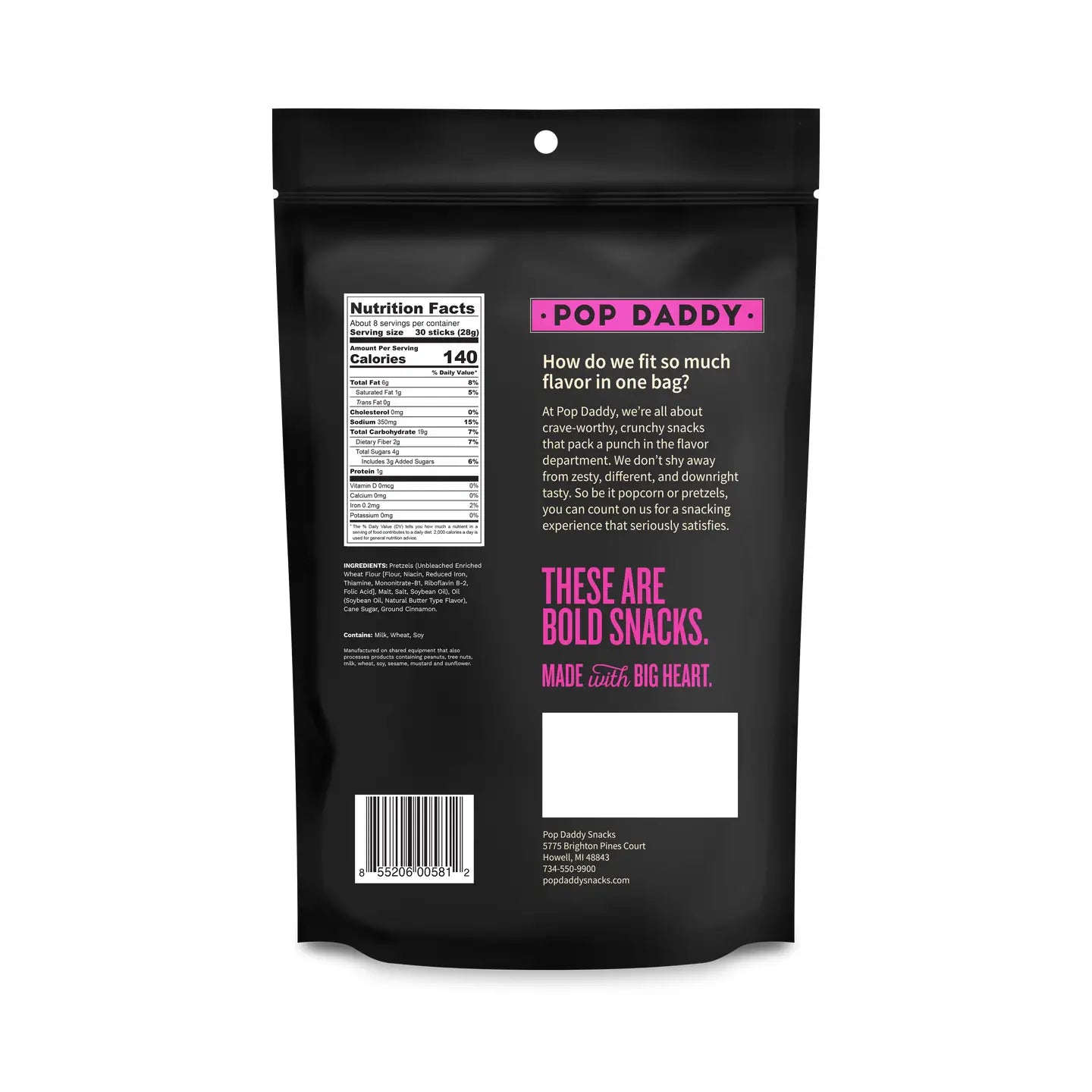 Pop Daddy Snacks Gourmet Pretzels