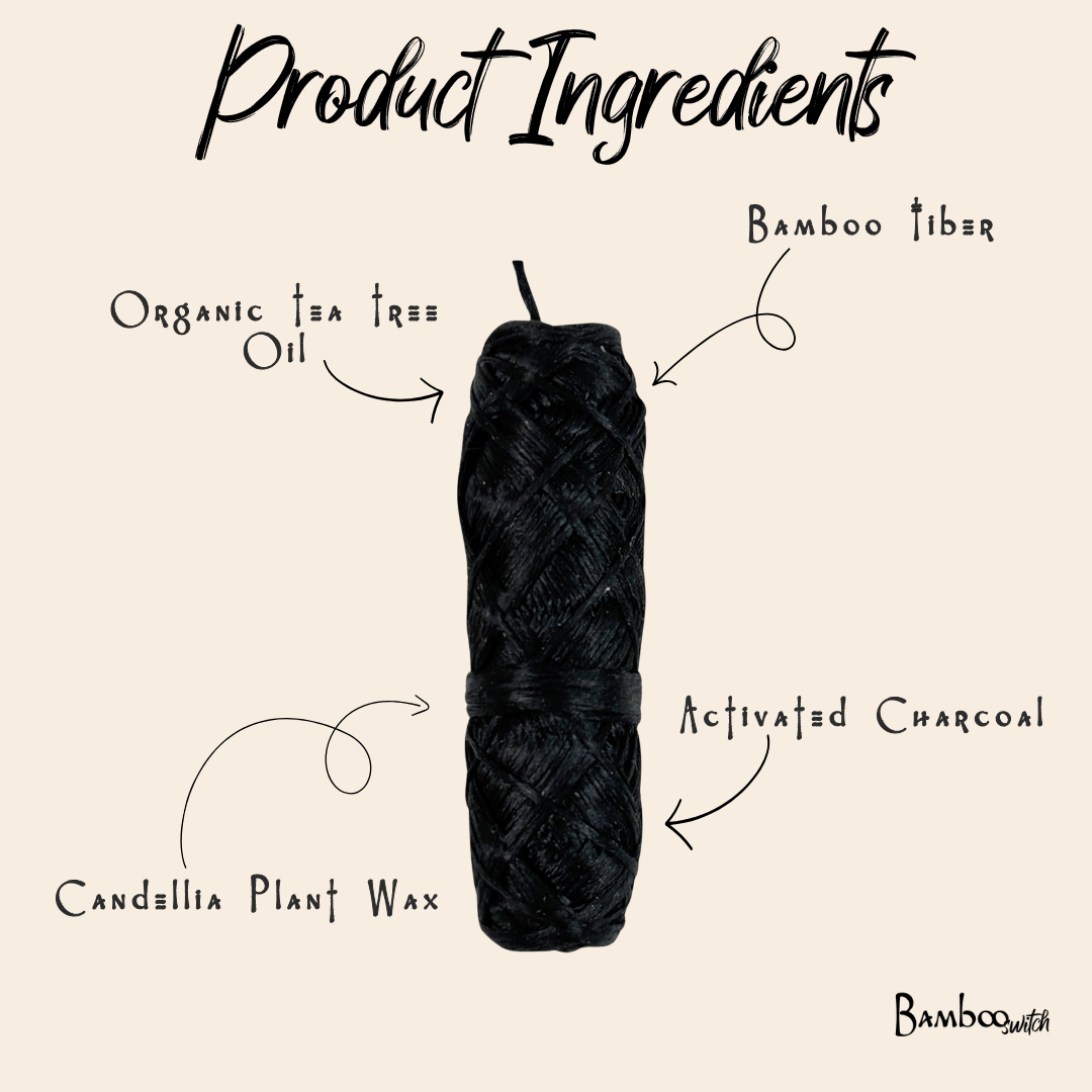 Vegan Bamboo Floss Charcoal Infused