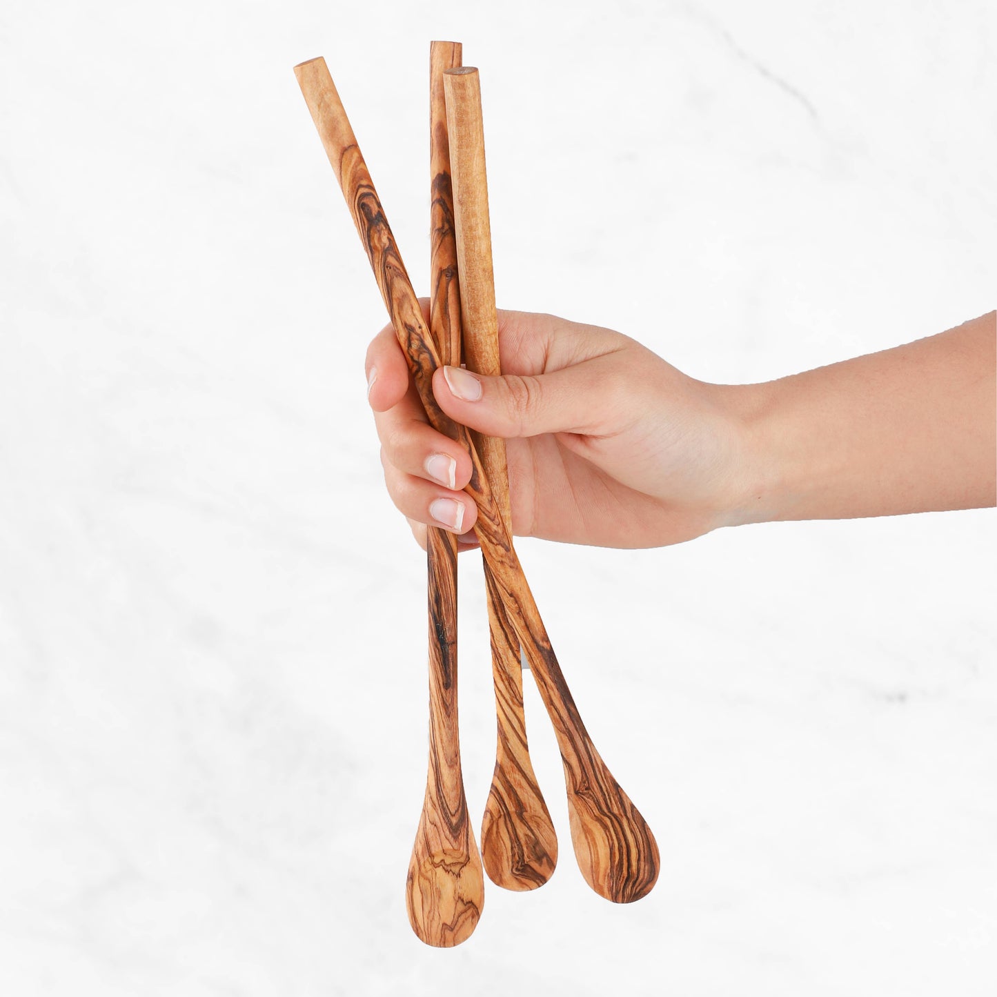 Olive Wood Long Handle Tea Spoon