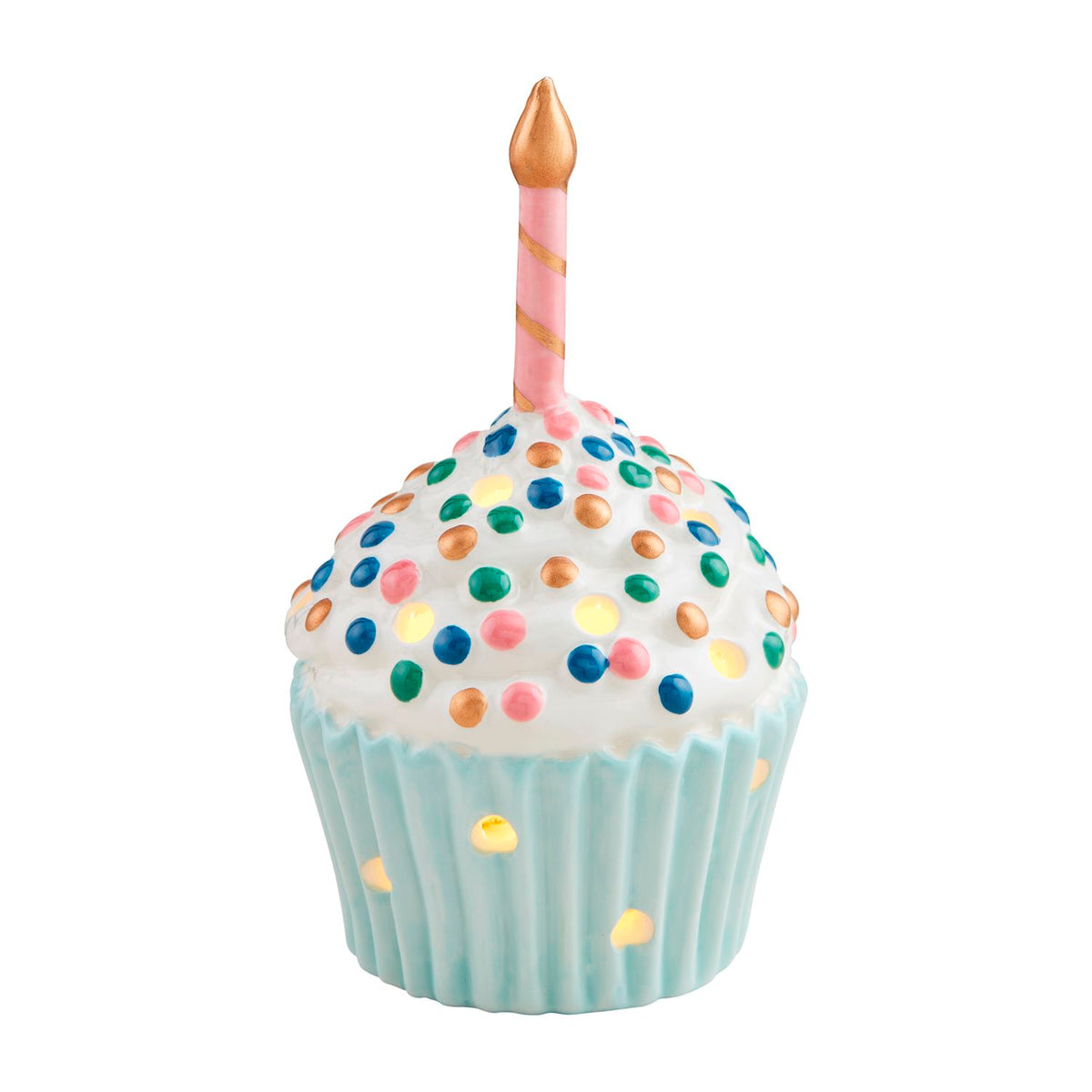 Mud Pie Hand-Painted Ceramic LED Light-Up Sitters