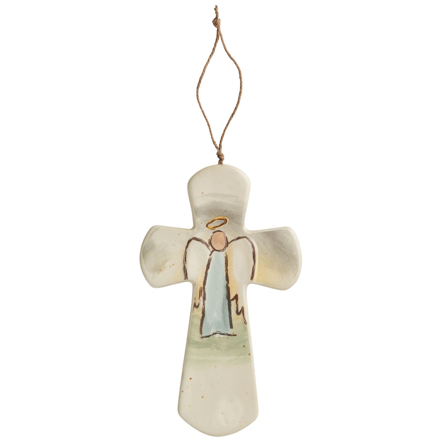 Ceramic Nativity Cross Hanger