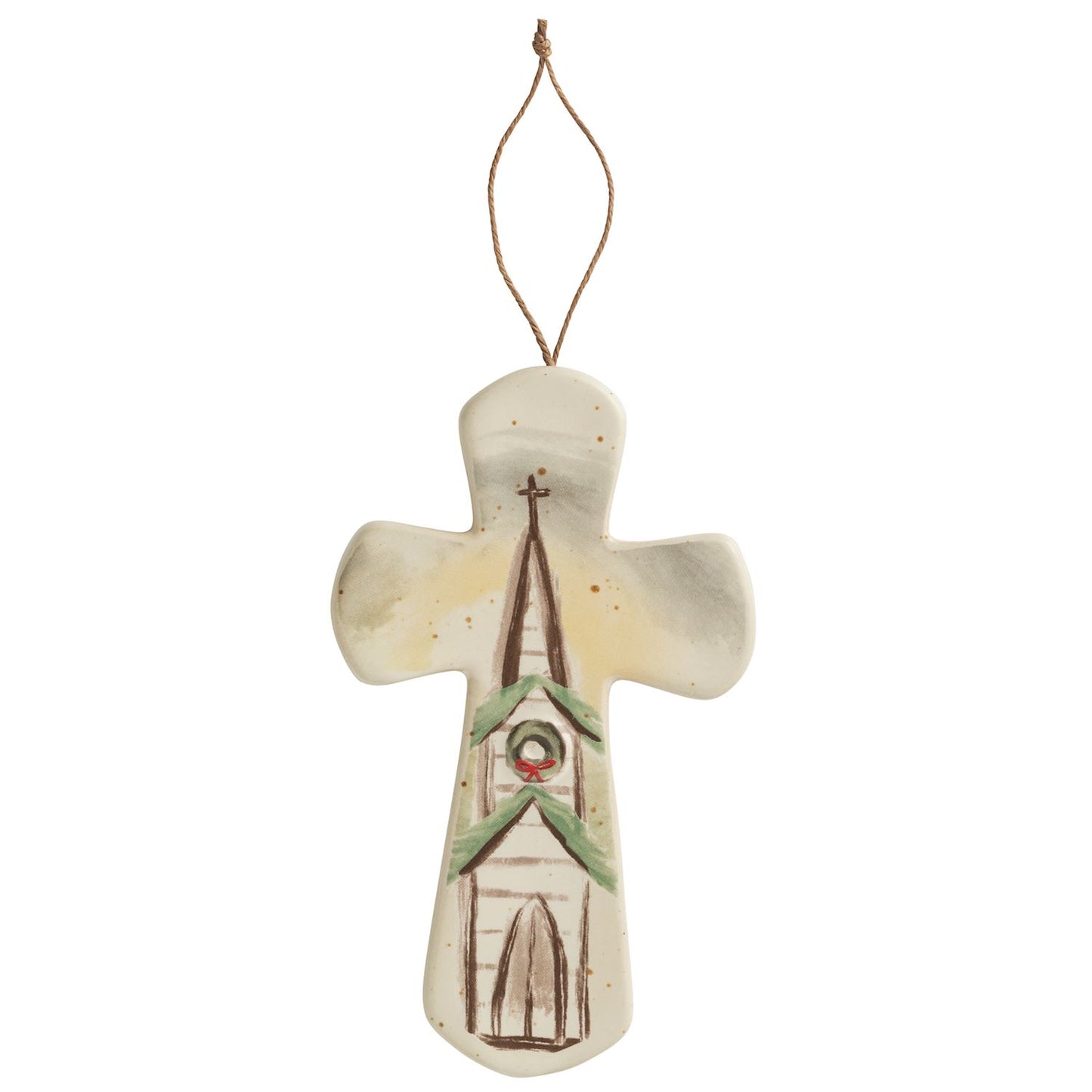 Ceramic Nativity Cross Hanger