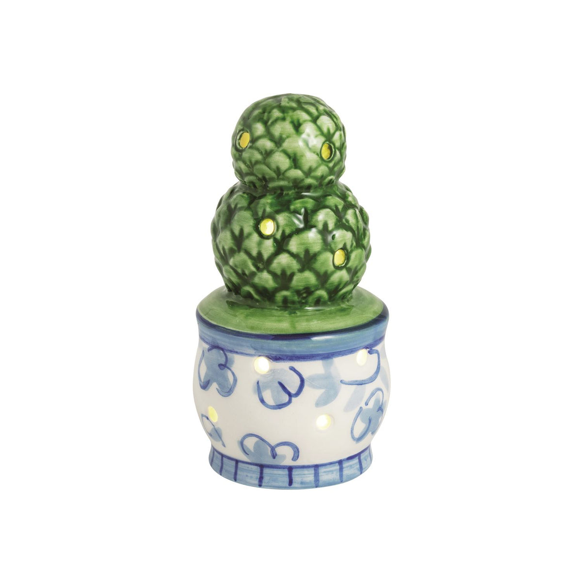 Mud Pie Hand-Painted Ceramic LED Light-Up Sitters
