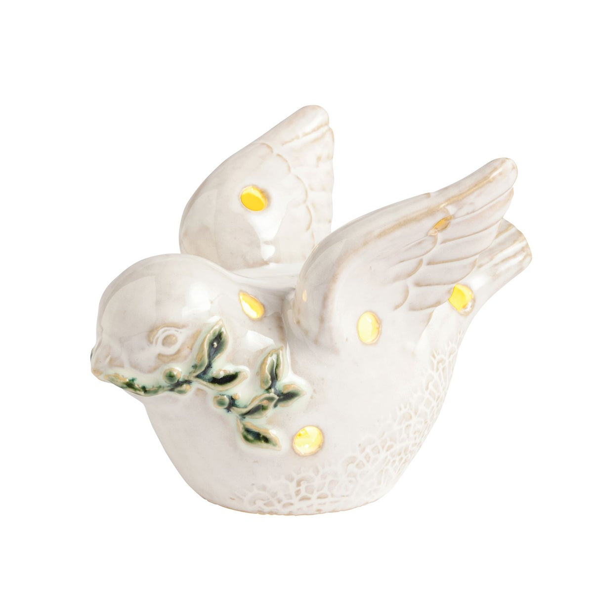 Mud Pie Hand-Painted Ceramic LED Light-Up Sitters