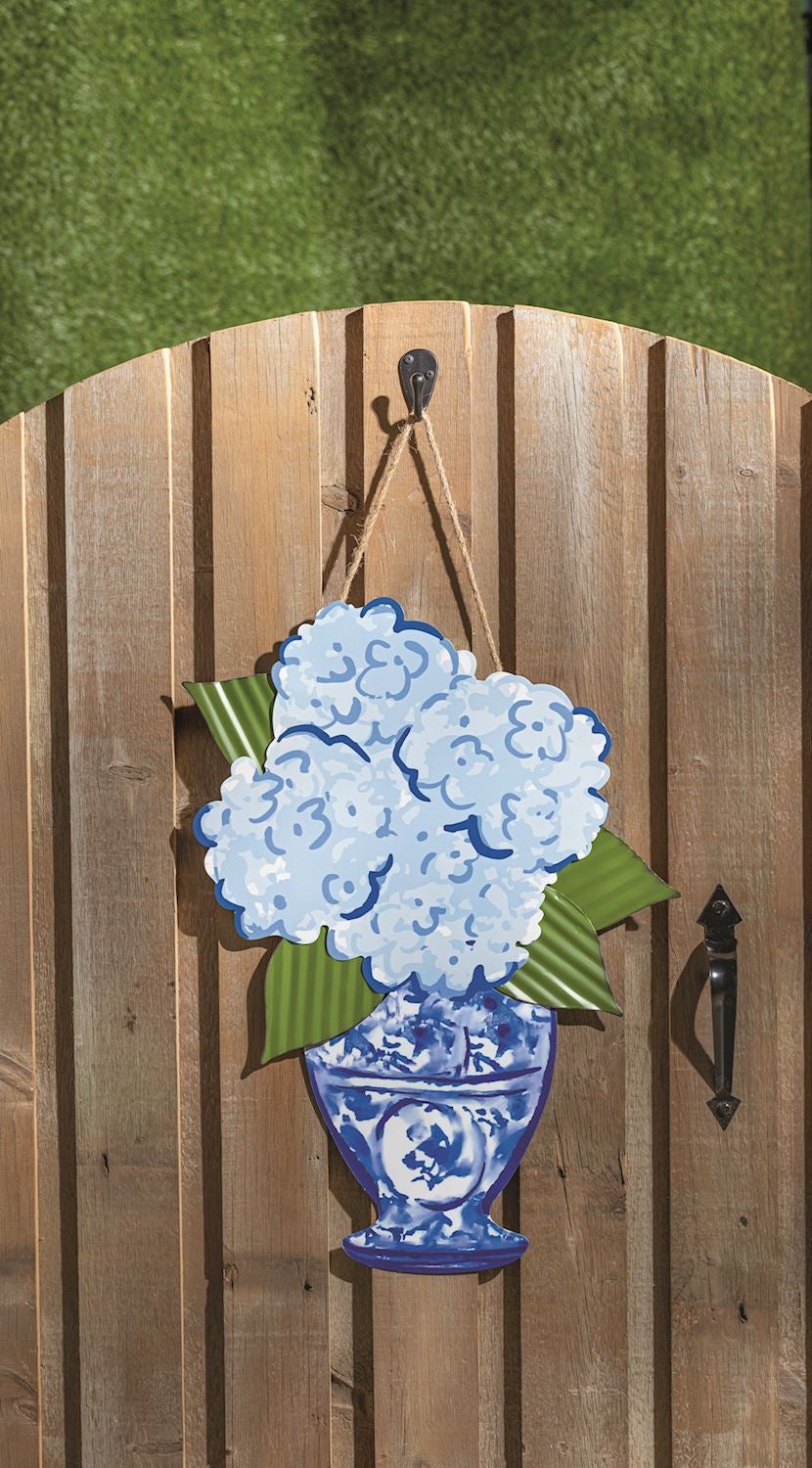 Hydrangea Tin Door Hanger