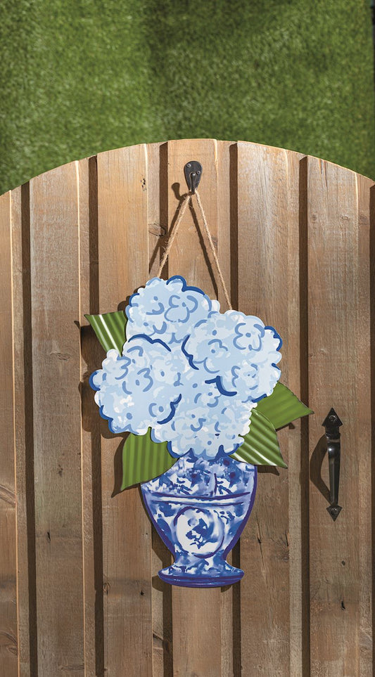 Hydrangea Tin Door Hanger