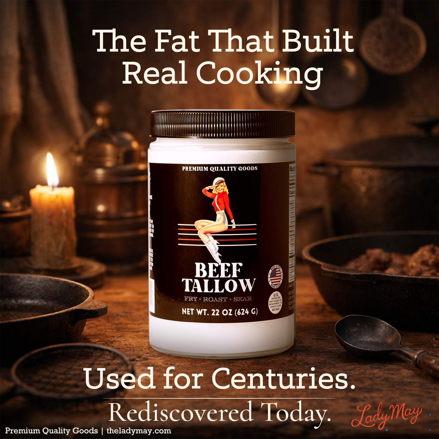 22oz Premium Grass-Fed Beef Tallow
