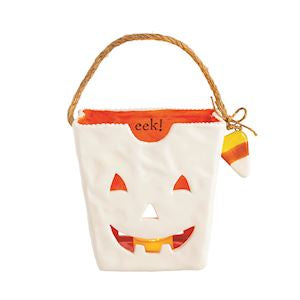 Med White Ceramic Treat Bag Lantern