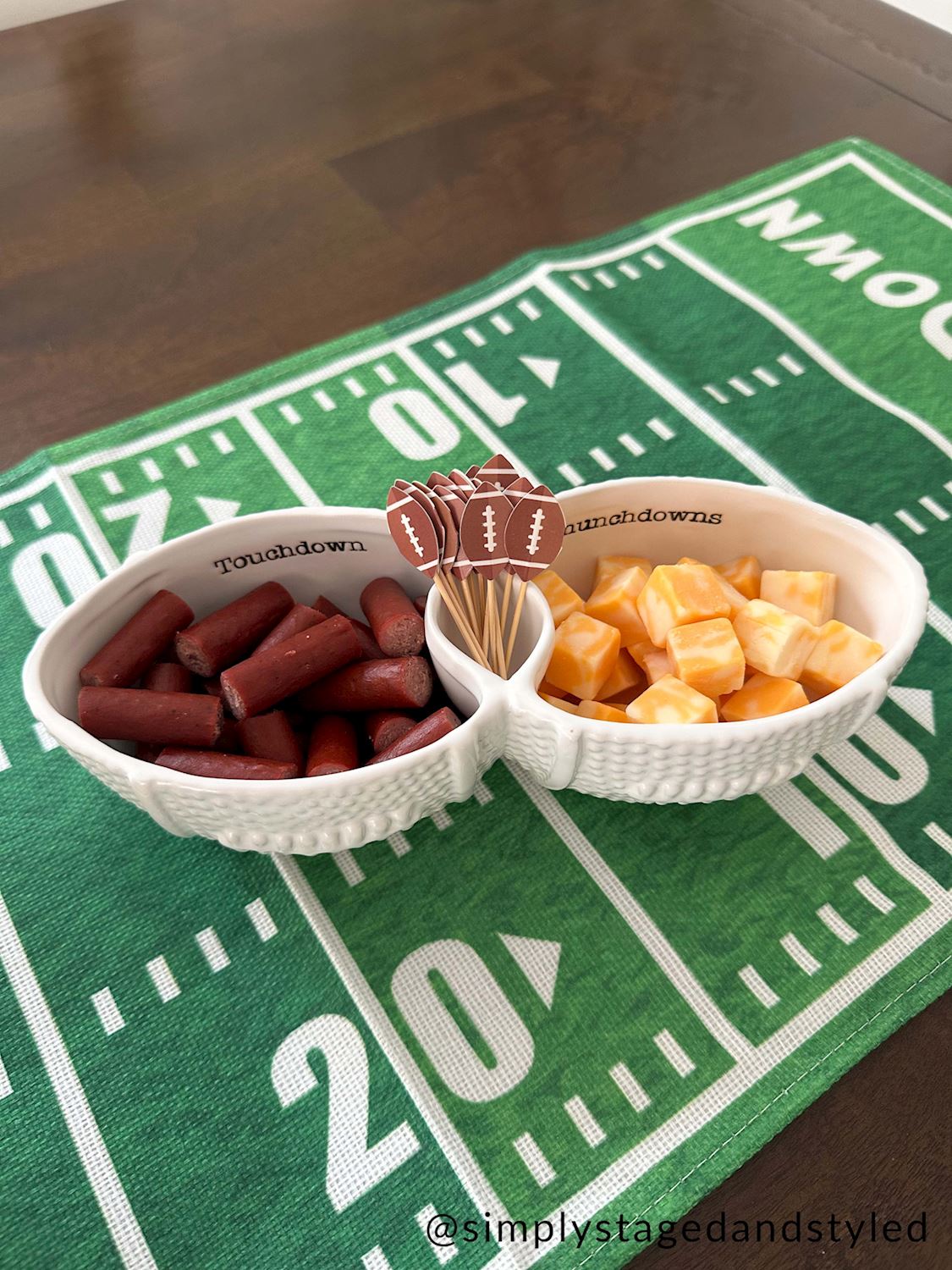 Football Toothpick Server Set