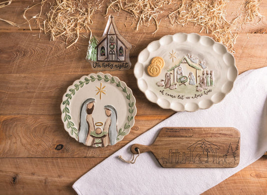 Nativity Oval Platter