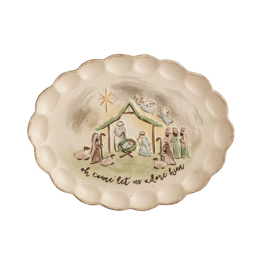 Nativity Oval Platter