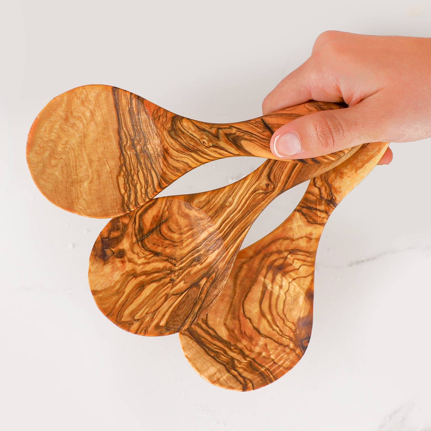 Olive Wood Spoon Handcrafted – 16.5 cm (6.49")