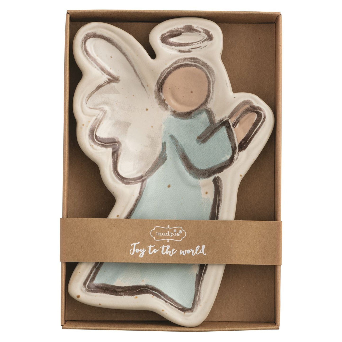 Mud Pie hand-painted stoneware angel trinket dishes in three styles
