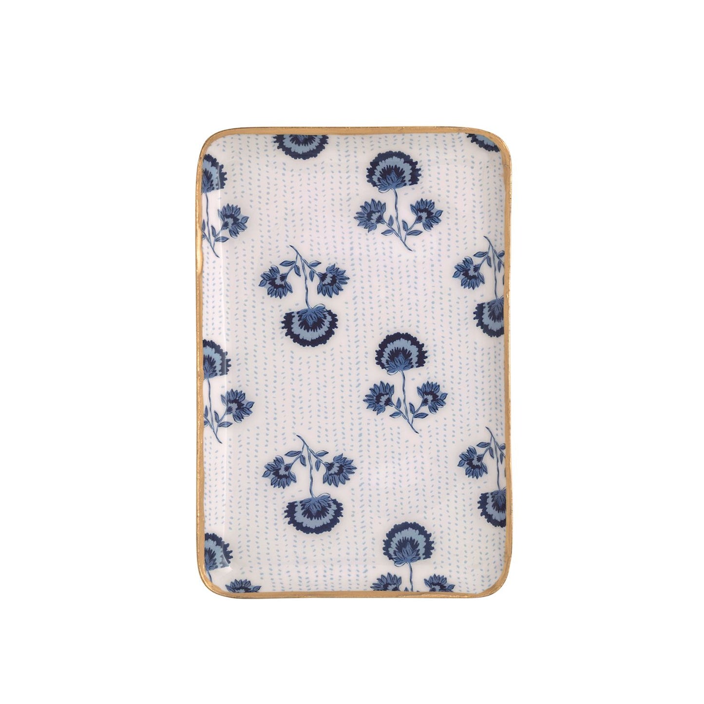 Garden Gold Enamel Trinket Tray