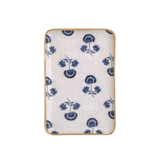 Garden Gold Enamel Trinket Tray
