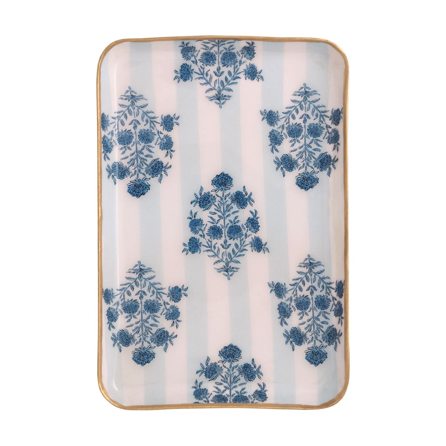 Garden Gold Enamel Trinket Tray